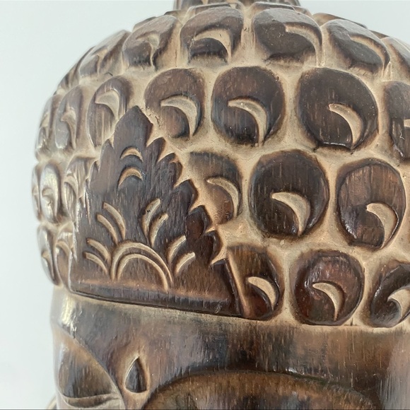 Vintage Tibet Buddha Wood Carved Mask - Picture 4 of 7